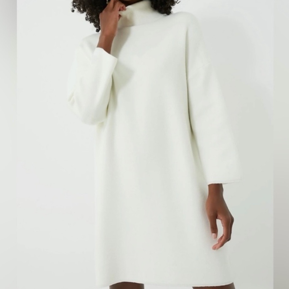 Pomander Place ‘Vivianne’ Turtleneck Sweater Dress in “Winter White” Size XS